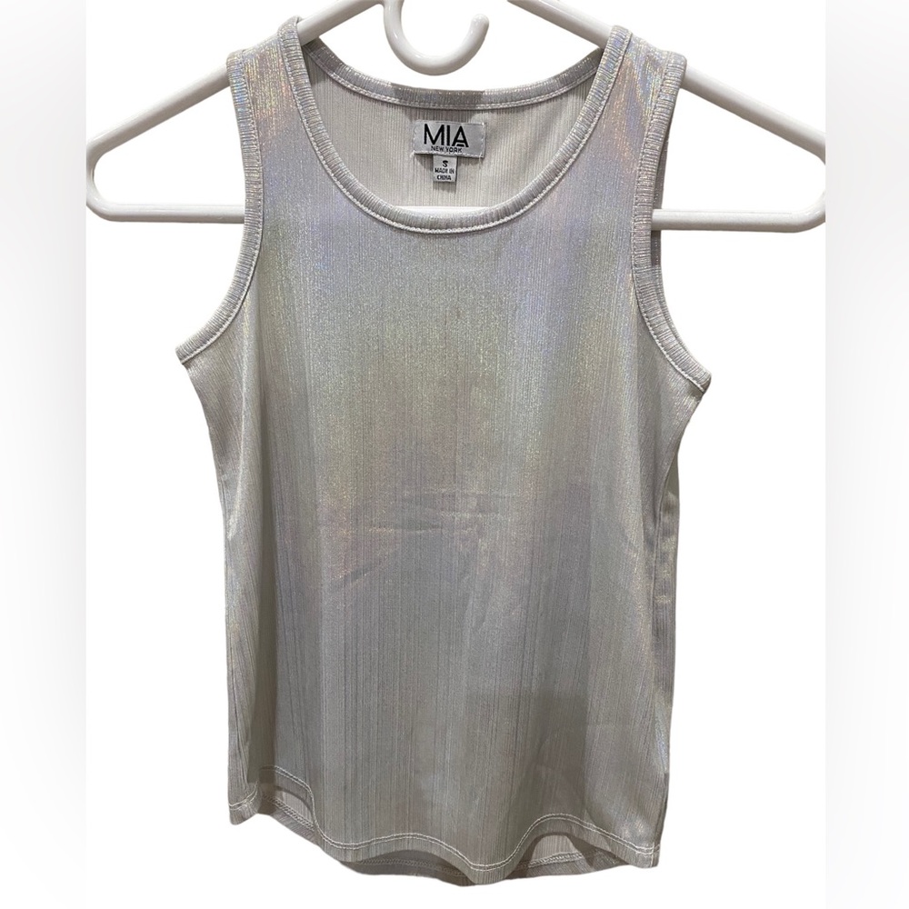 MIA New York holographic tank top. Sz-Sm